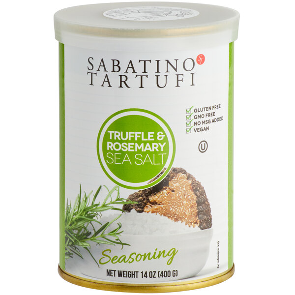 Sabatino Tartufi 14 oz. Truffle & Rosemary Sea Salt - 6/Case