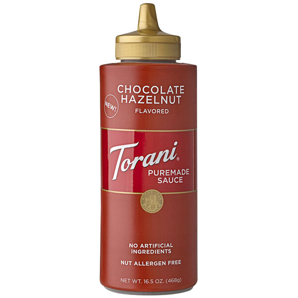 Torani 12 fl. oz. (16.5 oz.) Puremade Chocolate Hazelnut Flavoring Sauce