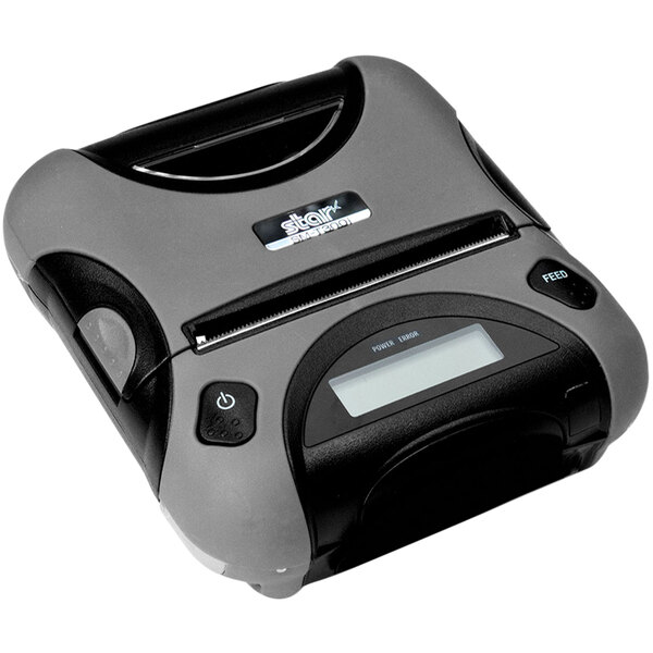 A black and grey Star SM-T300i2 portable receipt printer.