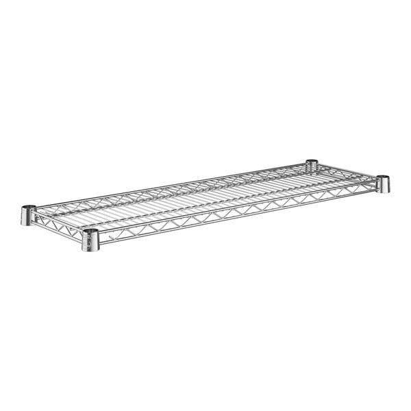 A metal Regency stainless steel wire shelf.