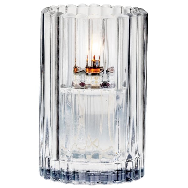 Sterno 80214 3 1/8" x 5" Clear Paragon Candle Liquid Candle Holder