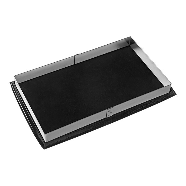 A black and silver rectangular Matfer Bourgeat stainless steel frame.