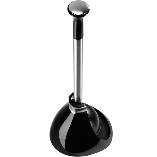 simplehuman Toilet Plunger and Caddy, Stainless Steel, Black 
