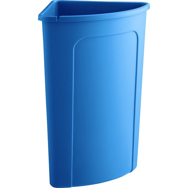 Lavex 21 Gallon Blue Corner Round Trash Can