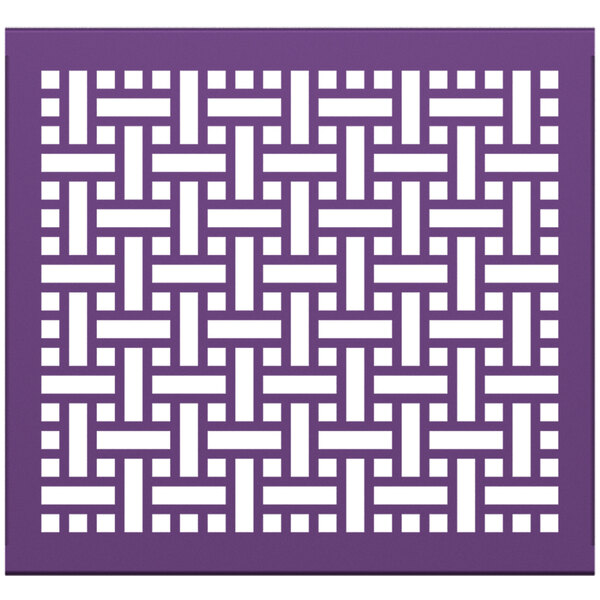 A purple square SelectSpace partition panel with a white weave pattern.
