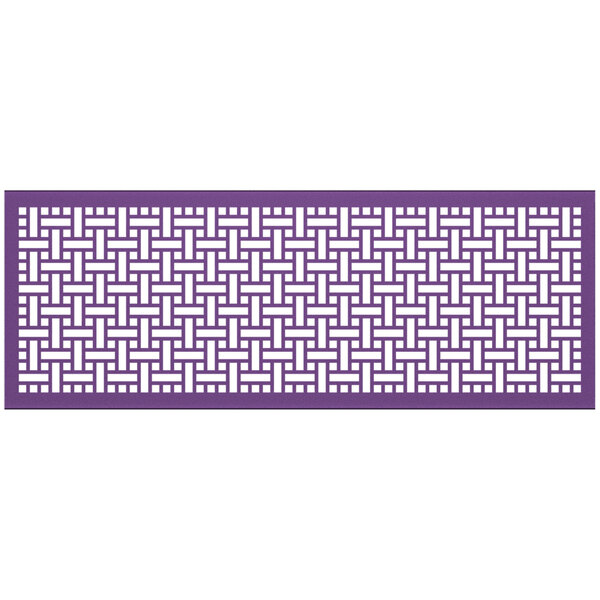 A purple SelectSpace square partition panel with a white lattice pattern.