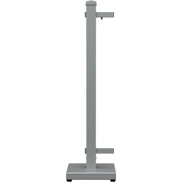 A grey metal rectangular end stand.