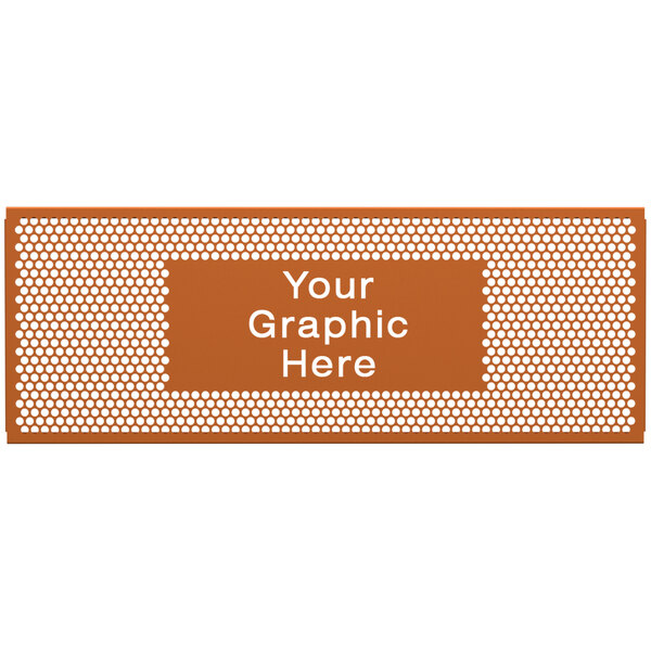 A SelectSpace partition panel with a burnt orange circle pattern.
