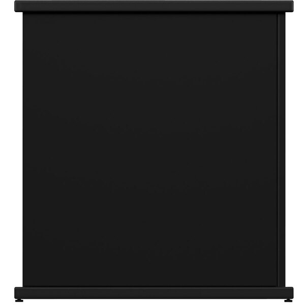 A black rectangular SelectSpace stand-alone planter with black rectangle top cut-outs.