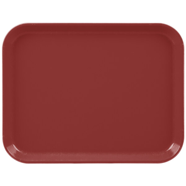 Cambro 1014CL675 10" x 14" Steel Red Camlite Tray - 12/Case
