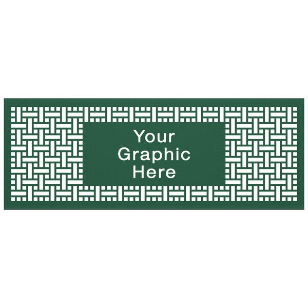 A green SelectSpace panel with a white square weave pattern.