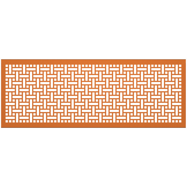 A SelectSpace partition panel with a burnt orange square weave pattern.