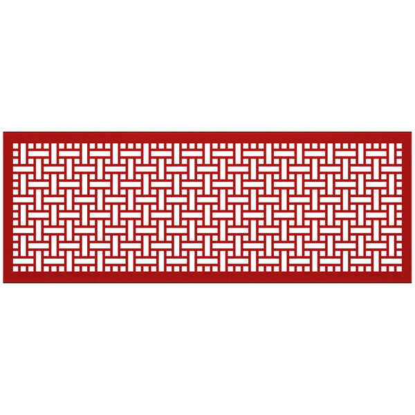A red rectangular SelectSpace partition panel with a white square weave pattern.