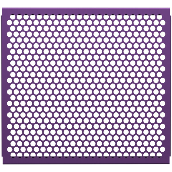A purple mesh panel with white circle patterns.