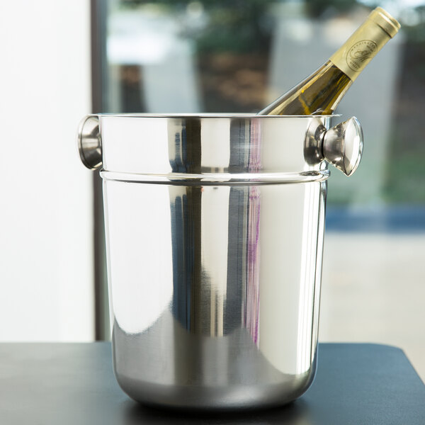 9" Stainless Steel Wine / Champagne Bucket 8 Qt.