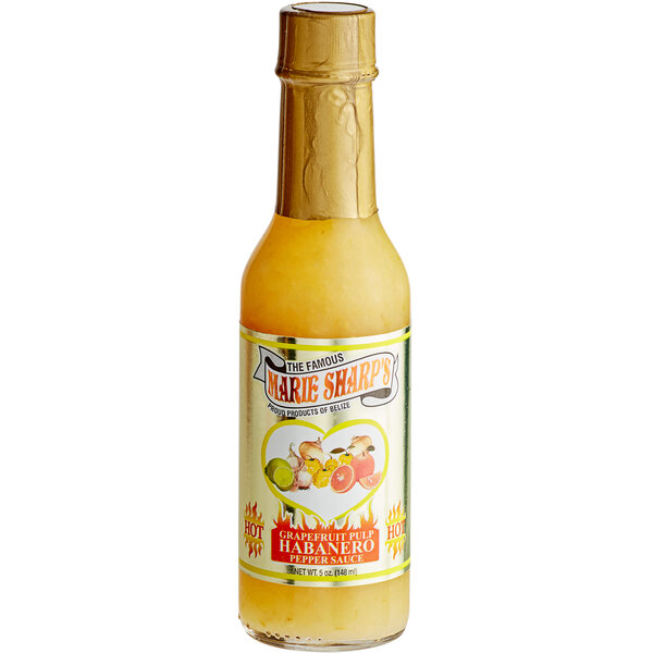 Marie Sharp's Grapefruit Pulp Habanero Hot Sauce 5 oz. 12/Case