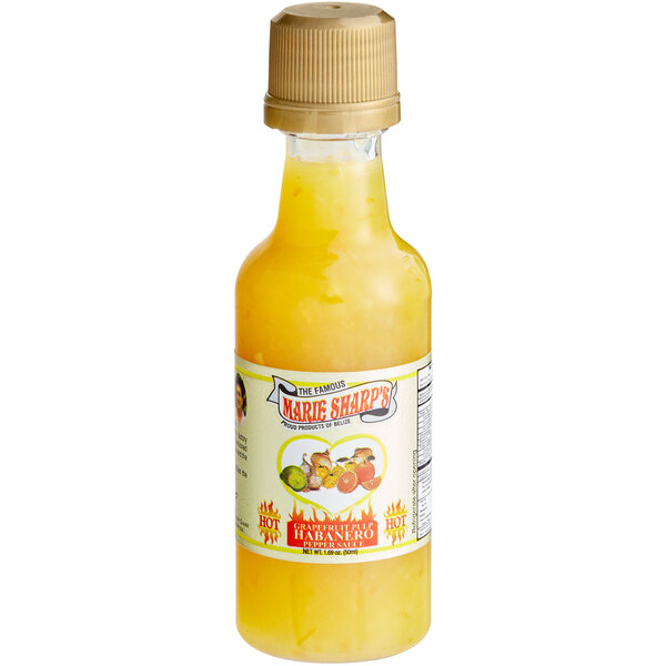 Marie Sharp's Grapefruit Pulp Habanero Hot Sauce 1.69 oz. 24/Case