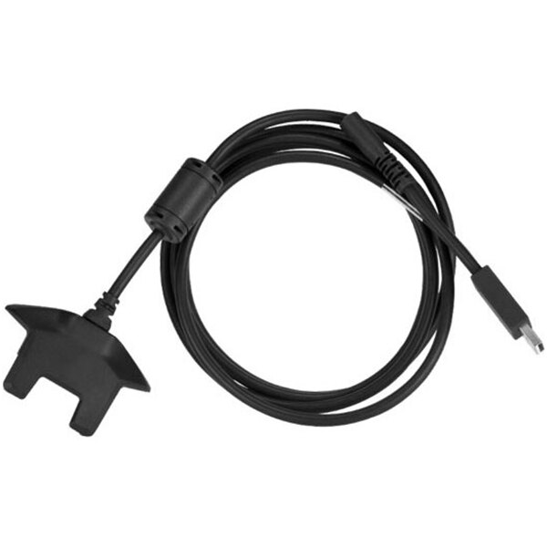 A black Zebra USB communication/charging cable with a black plastic cover on the end.