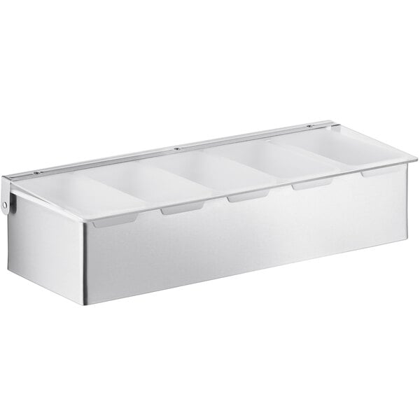 Choice Satin Finish Stainless Steel Condiment Bar