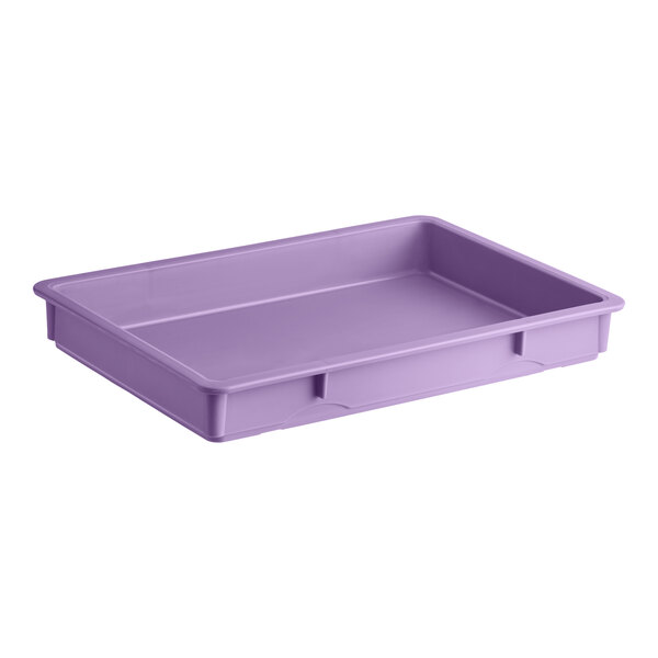 A large, rectangular, purple heavy-duty polypropylene dough proofing box.