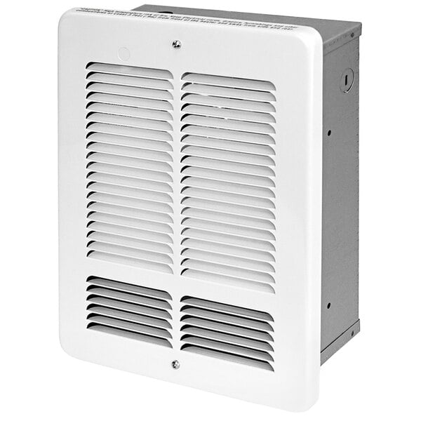 A white King Electric wall vertical heater with vents.