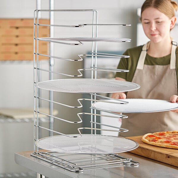 GI Metal 10 Slot Pizza Pan Rack AC-PRO2