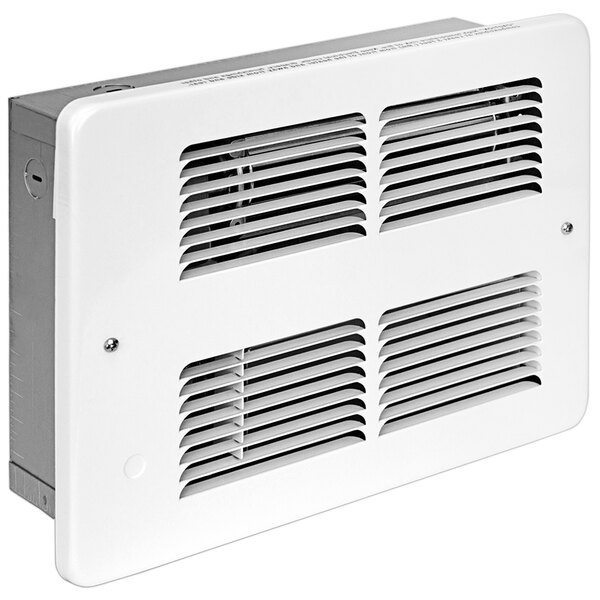 A white rectangular King Electric wall heater with a vent.