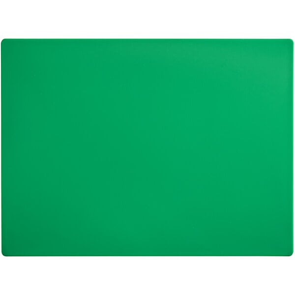 Choice 24 x 18 x 1/2 Green Polyethylene Cutting Board