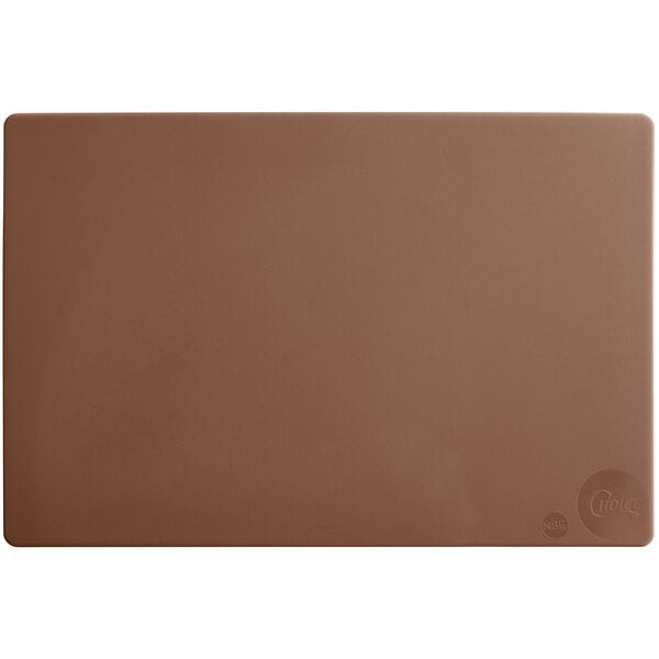 Choice 18 x 12 x 1/2 Brown Polyethylene Cutting Board