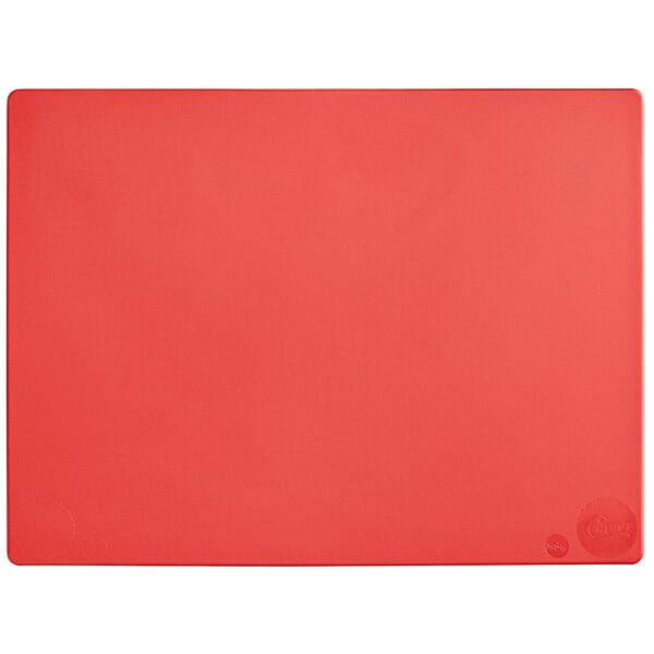 Choice 20 x 15 x 1/2 Red Polyethylene Cutting Board