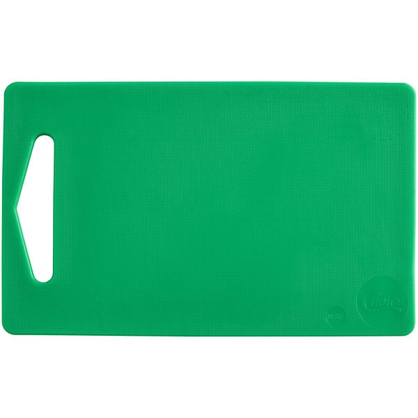 Choice 10 x 6 x 1/2 Green Polyethylene Cutting Board