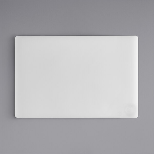 Restaurant Thick White Plastic Cutting Board 18x12 Large, 1 Inch Thick