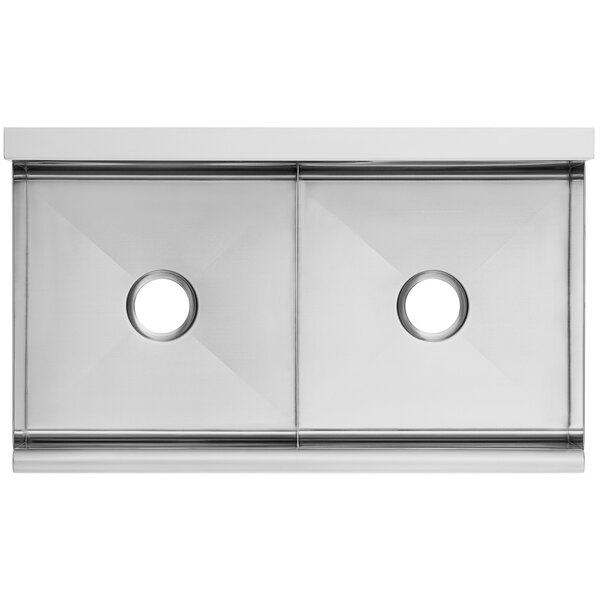 Regency 36" 16Gauge Stainless Steel Two Compartment Commercial Utility