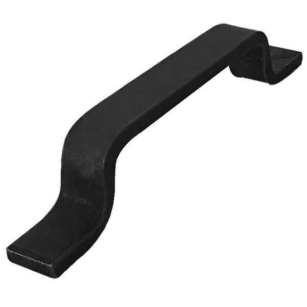 A black metal tool with a black handle on a white background.