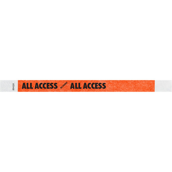 A red Carnival King wristband with the words "ALL ACCESS" in black.