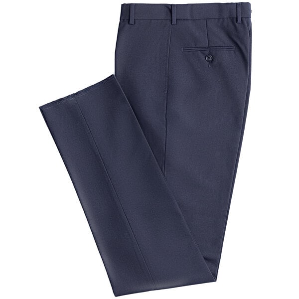 Henry Segal Women's Navy Flat Front Suit Pants - 14
