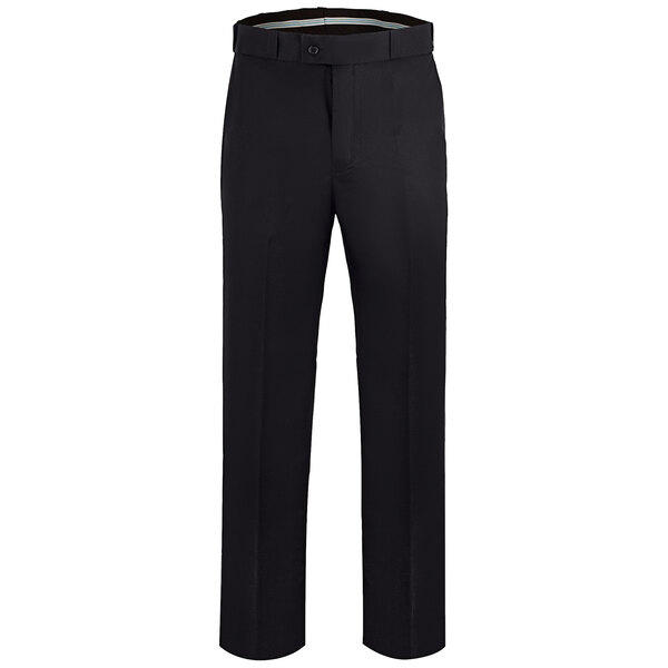 Henry Segal Women's Customizable Black Flat Front Low-Rise Dress Pants - 14