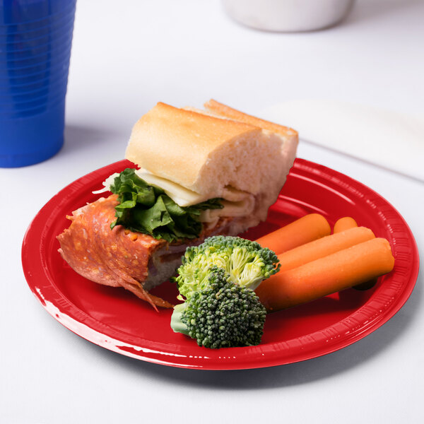 Creative Converting Red Plastic Plates, 50 Pack staurantStore