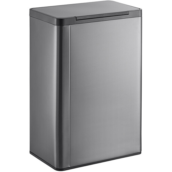 Rubbermaid 2112520 12 Gallon Charcoal Stainless Steel StepOn Trash Can