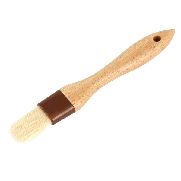 1W Boar Bristle Pastry / Basting Brush with Wood Handle