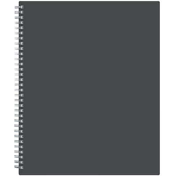 A Blue Sky black spiral-bound planner with a white background.