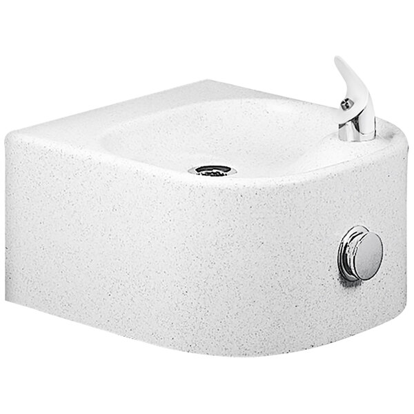 Elkay EDFP210RC Soft Sides White Granite Composite Wall Mount Non-Filtered Drinking Fountain