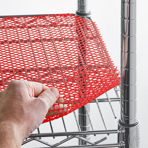 2' x 40' Red Plastic Mesh Bar Mat / Shelf Liner