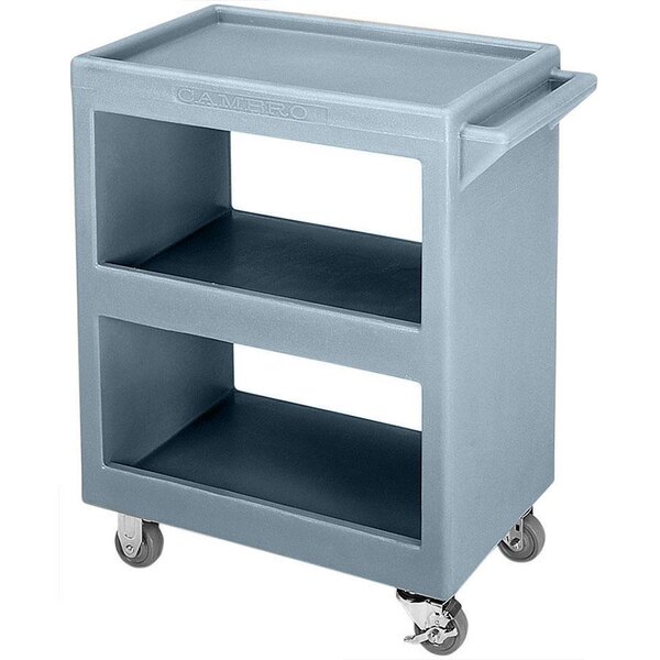 Cambro BC2254S401 Slate Blue Three Shelf Service Cart - 28" x 16" x 32 1/4"
