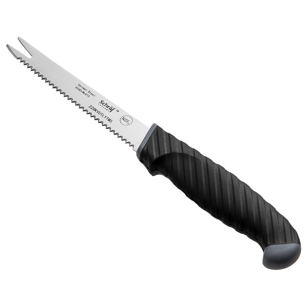 Schraf 4 1/4" Serrated TwoTine Tomato / Bar Knife with TPRgrip Handle