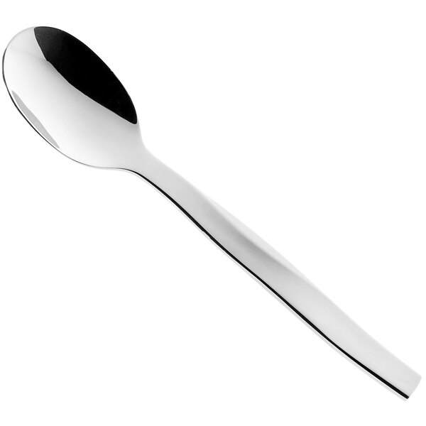 A RAK Porcelain Nabur stainless steel dinner spoon with a silver handle.