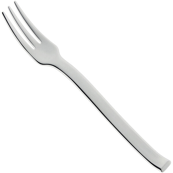 A RAK Porcelain Massilia stainless steel cake fork with a silver handle.