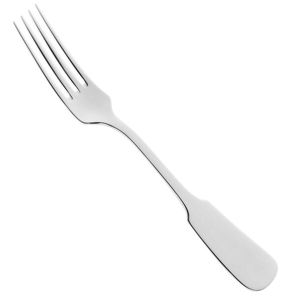 A RAK Porcelain Classik stainless steel dinner fork with a white handle.