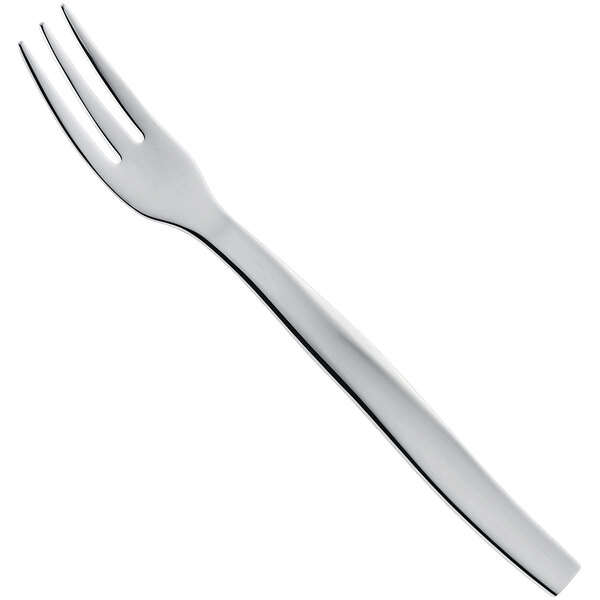 A RAK Porcelain Nabur stainless steel cake fork with a silver handle.
