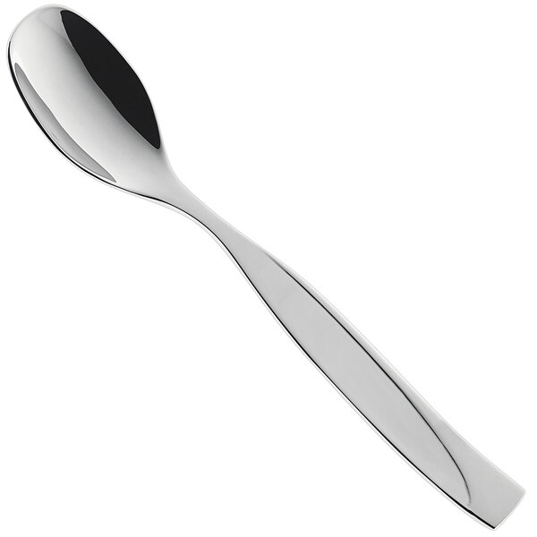 A RAK Porcelain stainless steel teaspoon with a black handle and silver tip.